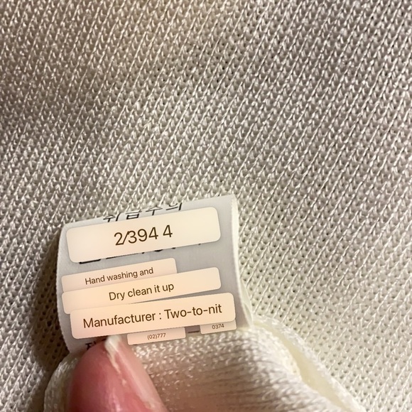 Beautiful pink and cream sweater jacket size L buttons down in front. - Picture 5 of 5